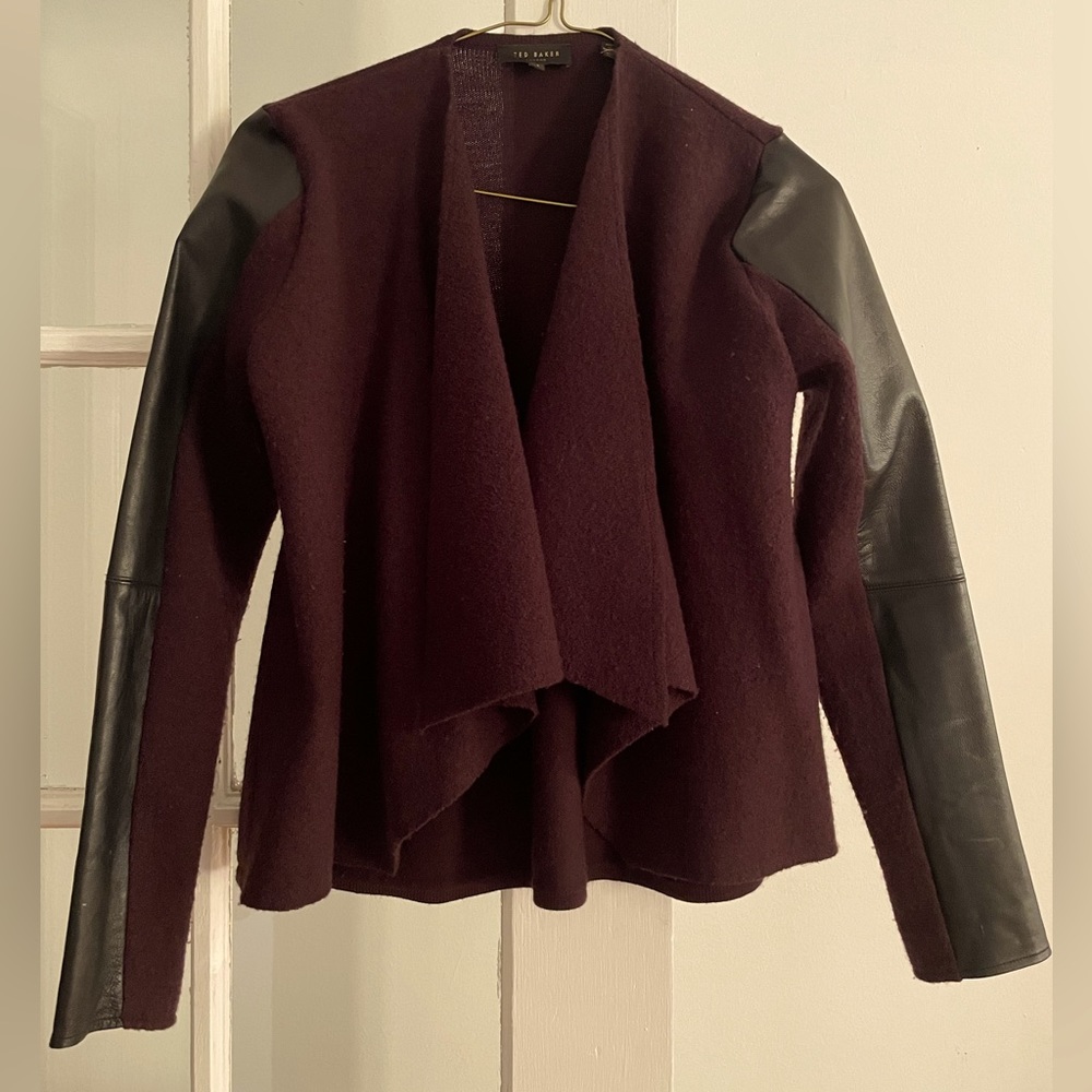 Ted Baker London wool and leather gaeton jacket